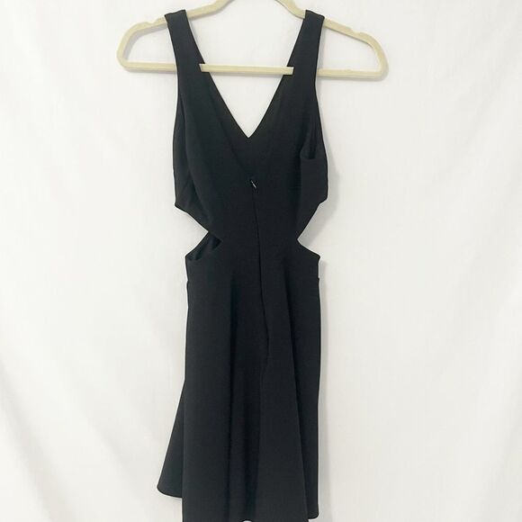 Lush Black Cut Out Ribbed Sleeveless Fit & Flare Dress Size XS - Picture 5 of 8